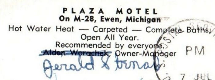 Plaza Motel - Vintage Postcard (newer photo)